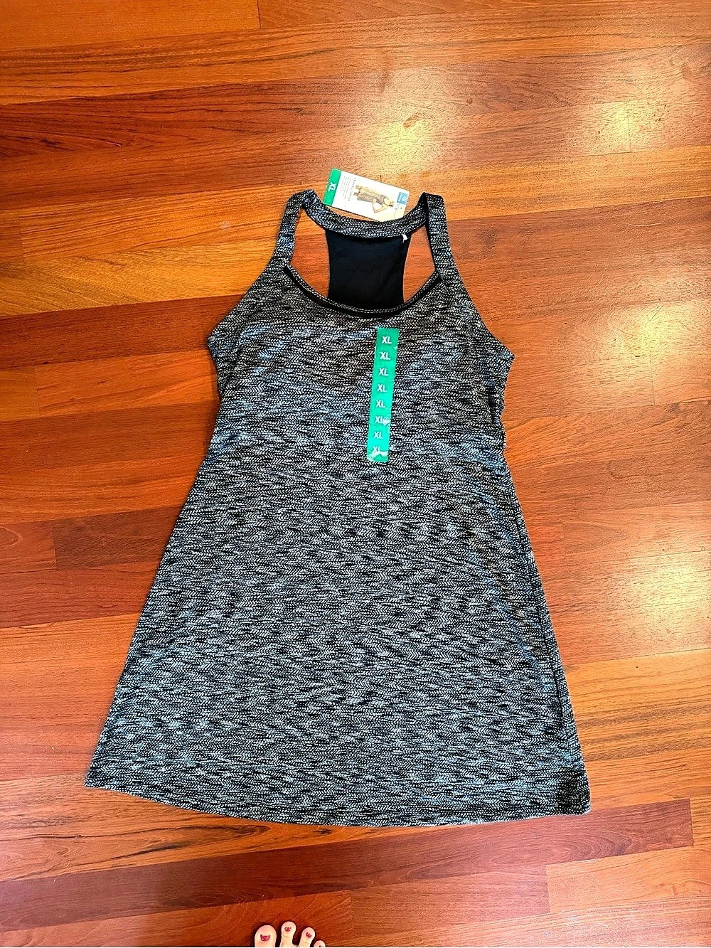 MPG Travel Dress Mini Dress Gray & Black XL NWT
